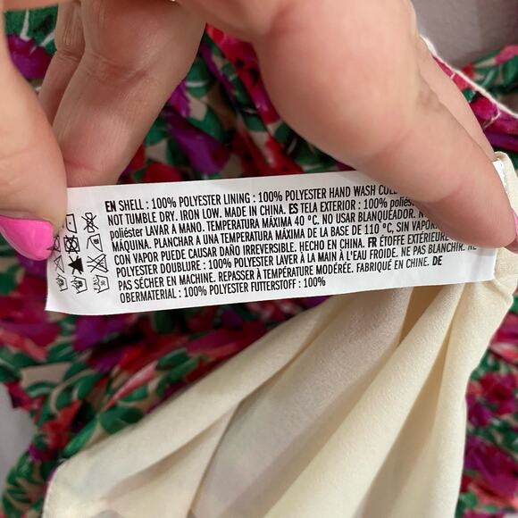 Endless Rose Floral Fitted Summertime Ruched Mini Dress Size Small - Picture 11 of 12